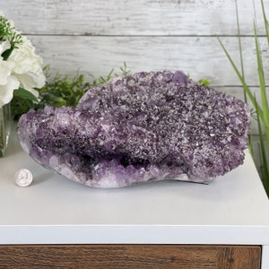 Extra Plus Quality Unique Uruguayan Amethyst Geode, 5.5” tall & 14.2 lbs #5520-0016 by Brazil Gems