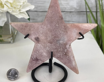 ピンクアメジストスター メタルスタンド 高さ6.75インチ #5746-0010