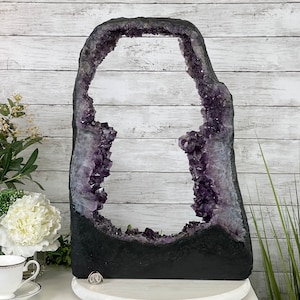 Extra Quality 2-Sided Brazilian Amethyst Cathedral, 33.1 lbs, 21.9&quot; tall, #5605-0071 by Brazil Gems