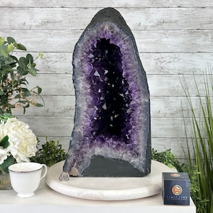 Extra Plus Quality Brazilian Amethyst Cathedral, 74.2 lbs & 19.1&quot; Tall, Model #5601-0884 by Brazil Gems