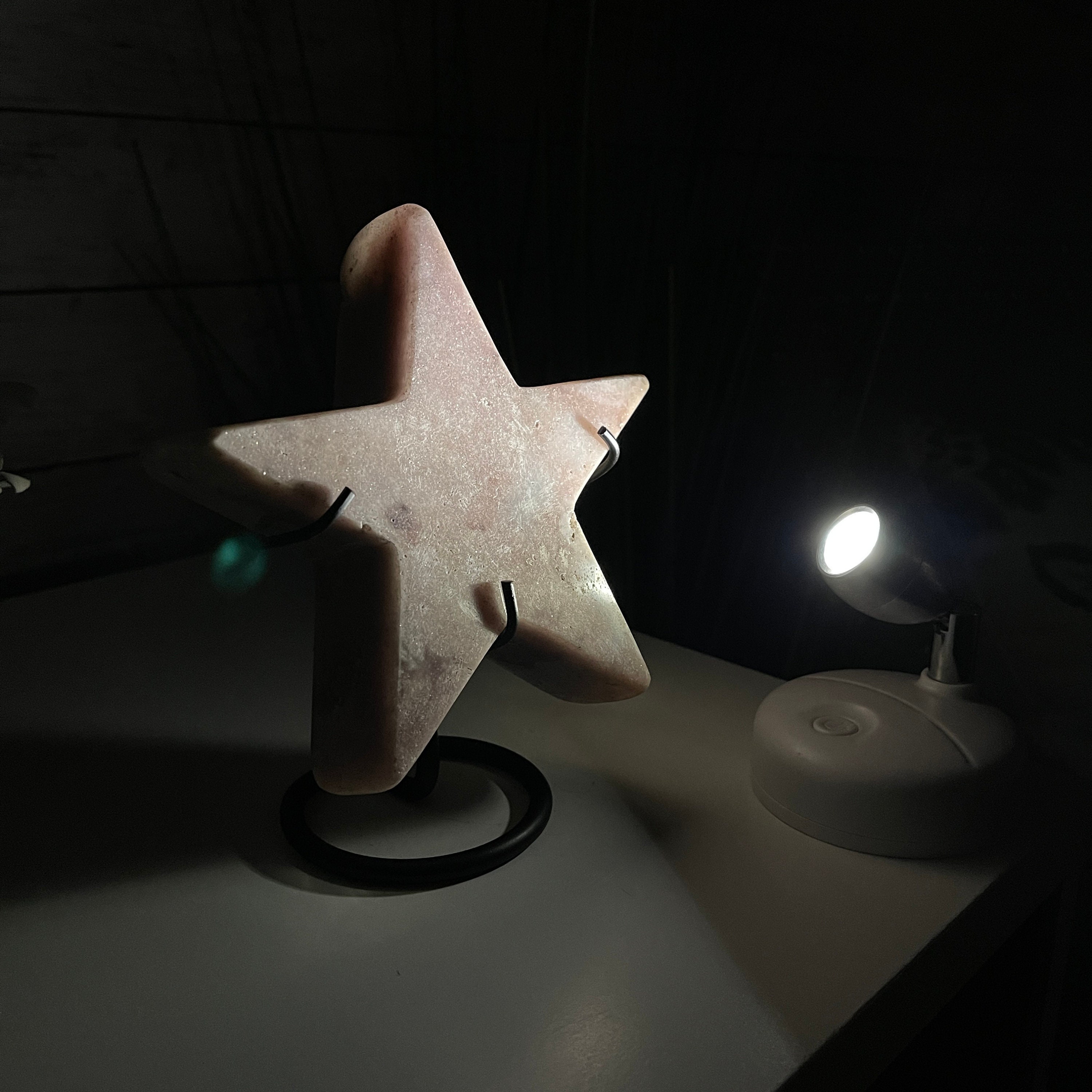 ピンクアメジストスター メタルスタンド 高さ6.75インチ #5746-0010