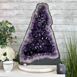 Extra Plus Quality Brazilian Amethyst Cathedral, 74.4 lbs & 21&quot; Tall, Model #5601-0885 by Brazil Gems