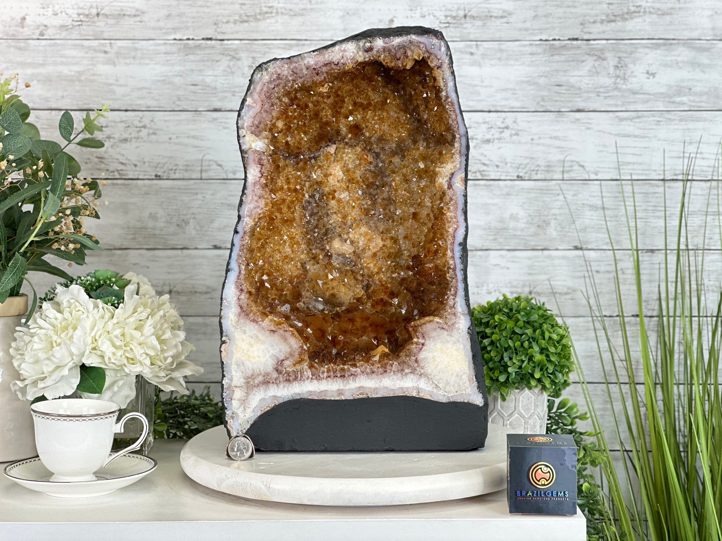 Gemstones 凛 Citrine Cathedral, 53.5 Lbs & 17.3