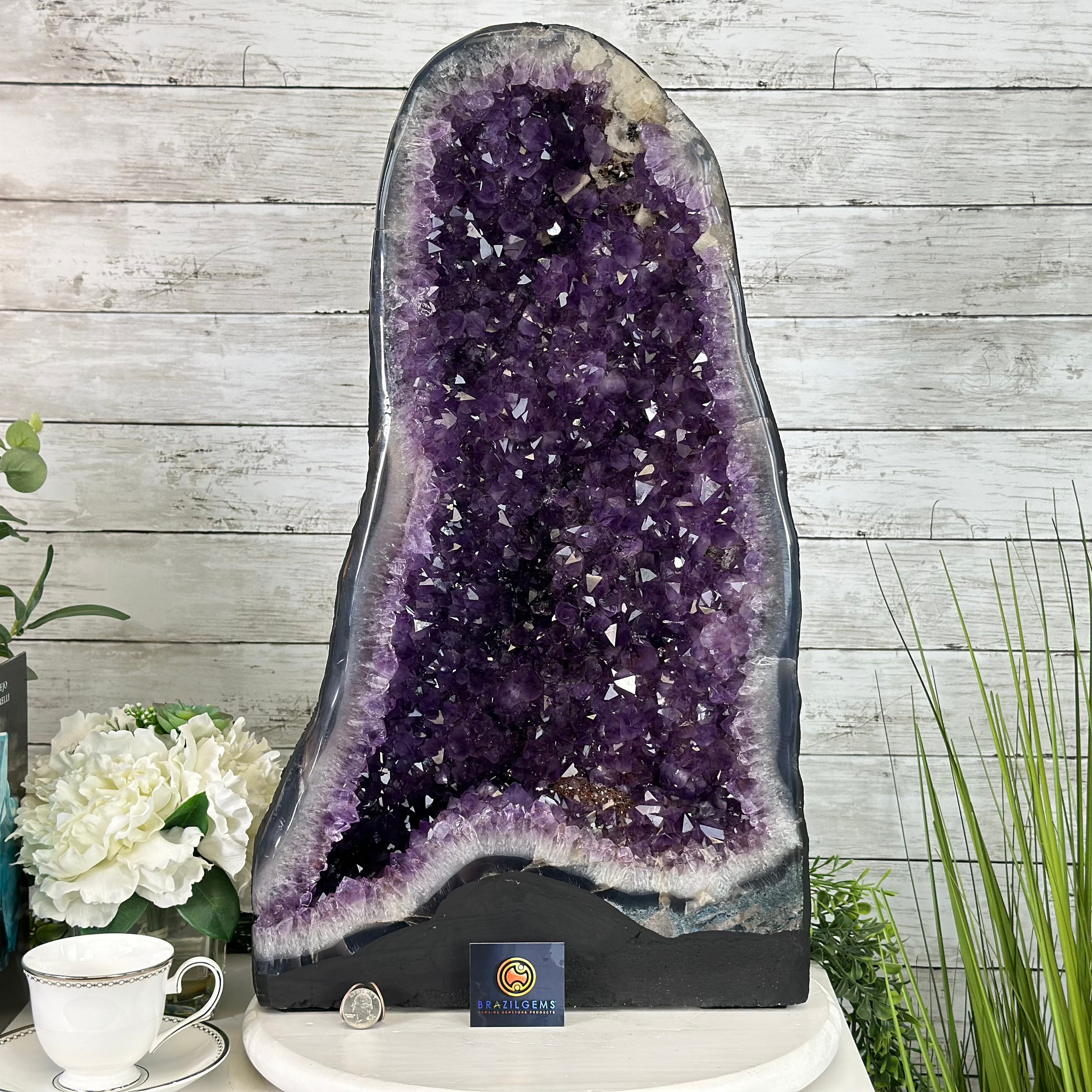 Extra Plus Quality Brazilian Amethyst Cathedral, 77.2 Lbs & 24.2