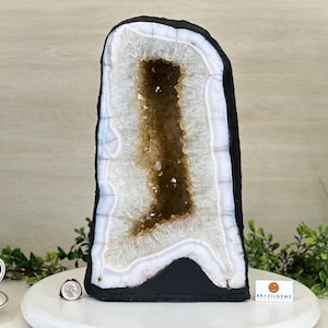 Standard Plus Quality Citrine Cathedral, 31.9 lbs & 13.9&quot; Tall #5603-0359 by Brazil Gems®