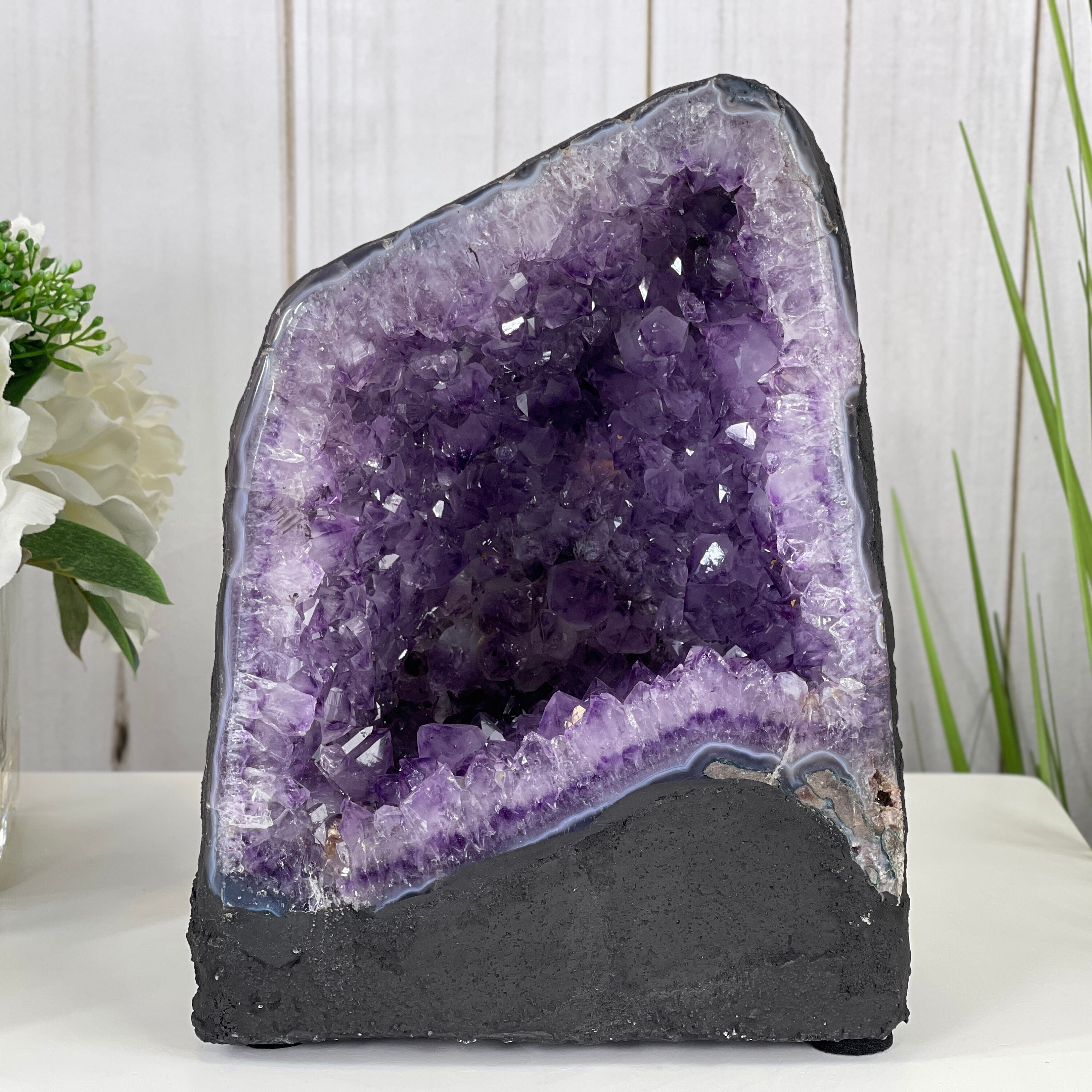 ブラジル産アメジストの超高品質カテドラル、高さ 9.5 インチ、重さ