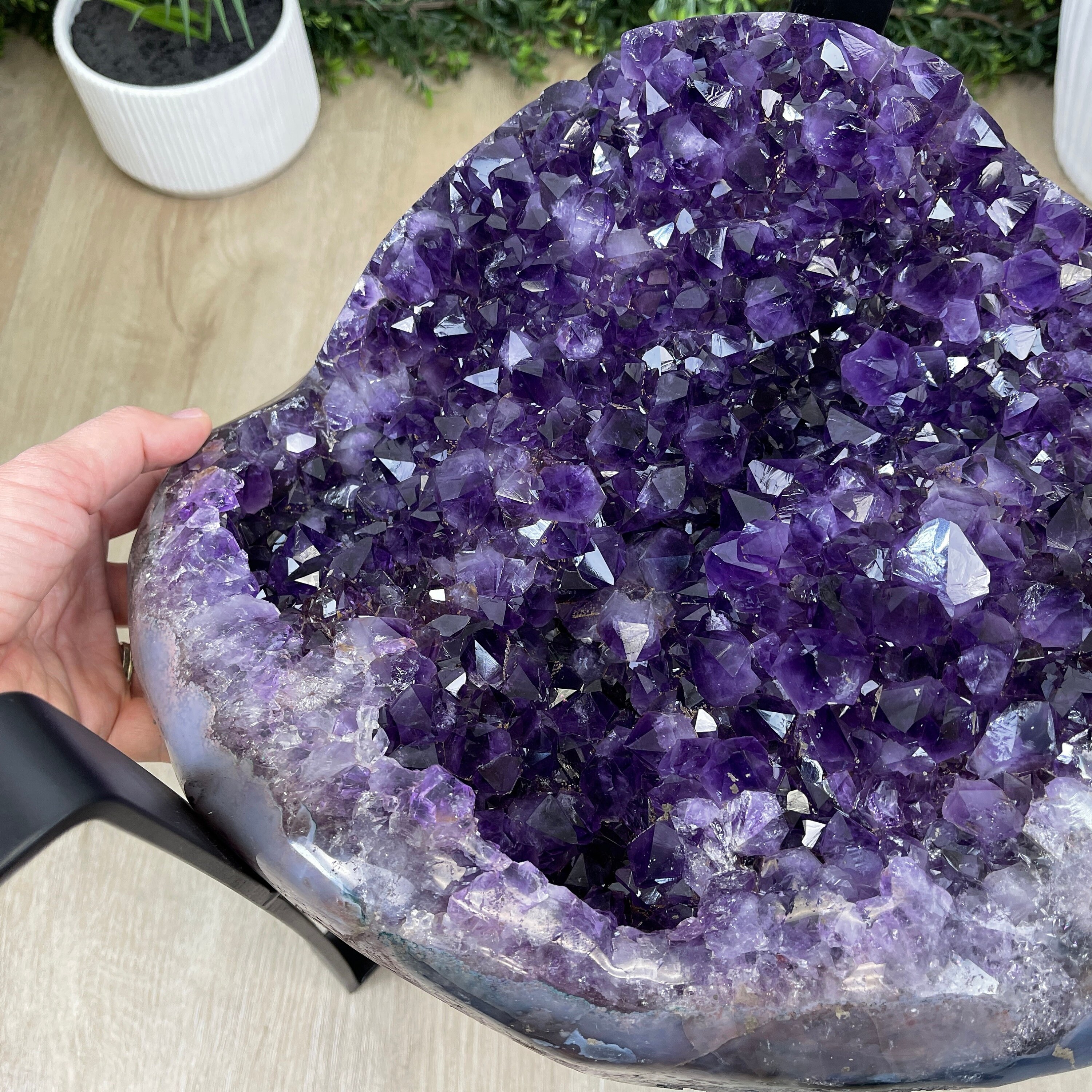 Extra Plus Quality Brazilian Amethyst Coffee Table, 68.6 Lbs