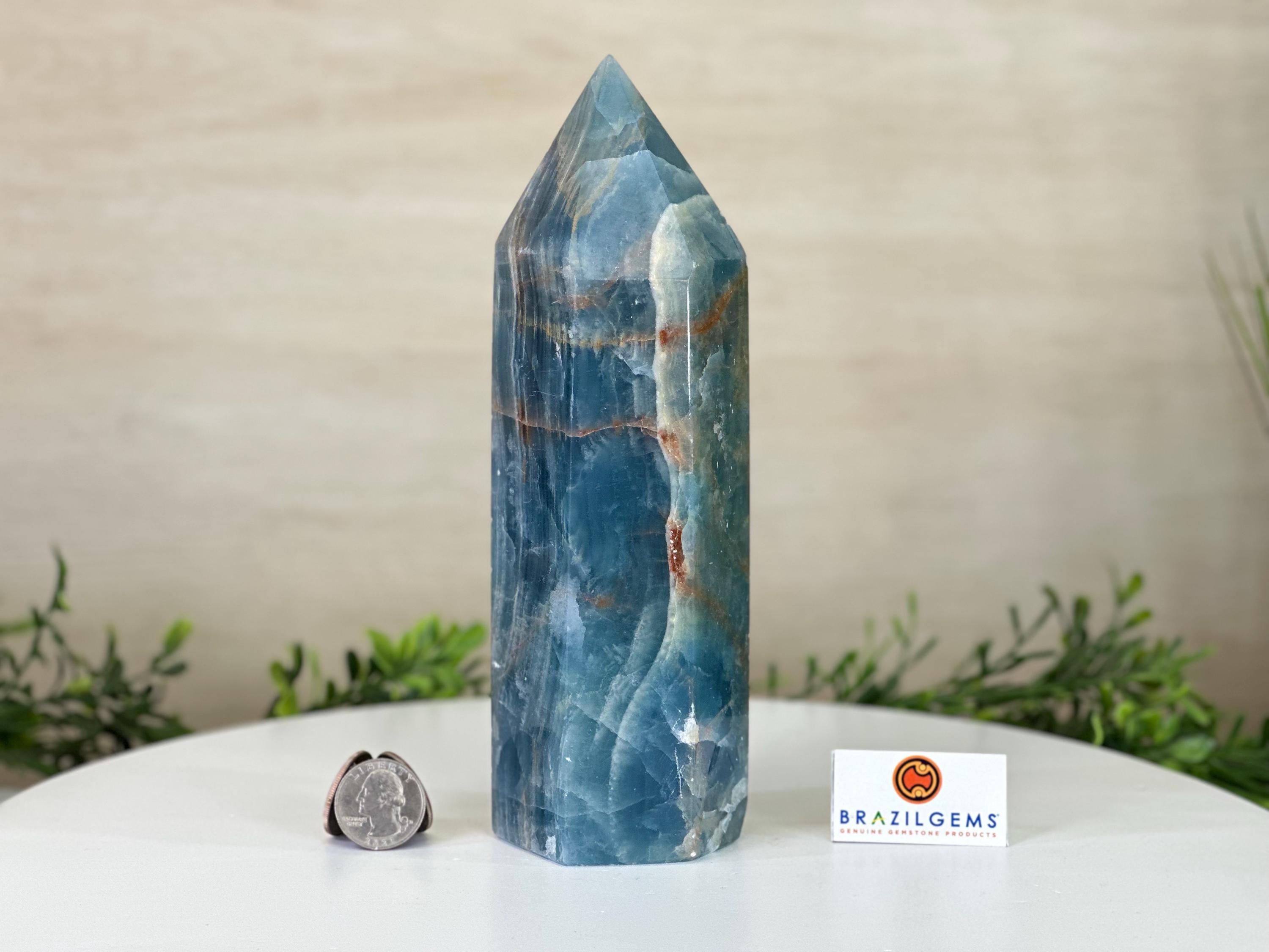 Polished Blue Onyx Crystal Tower 8.3