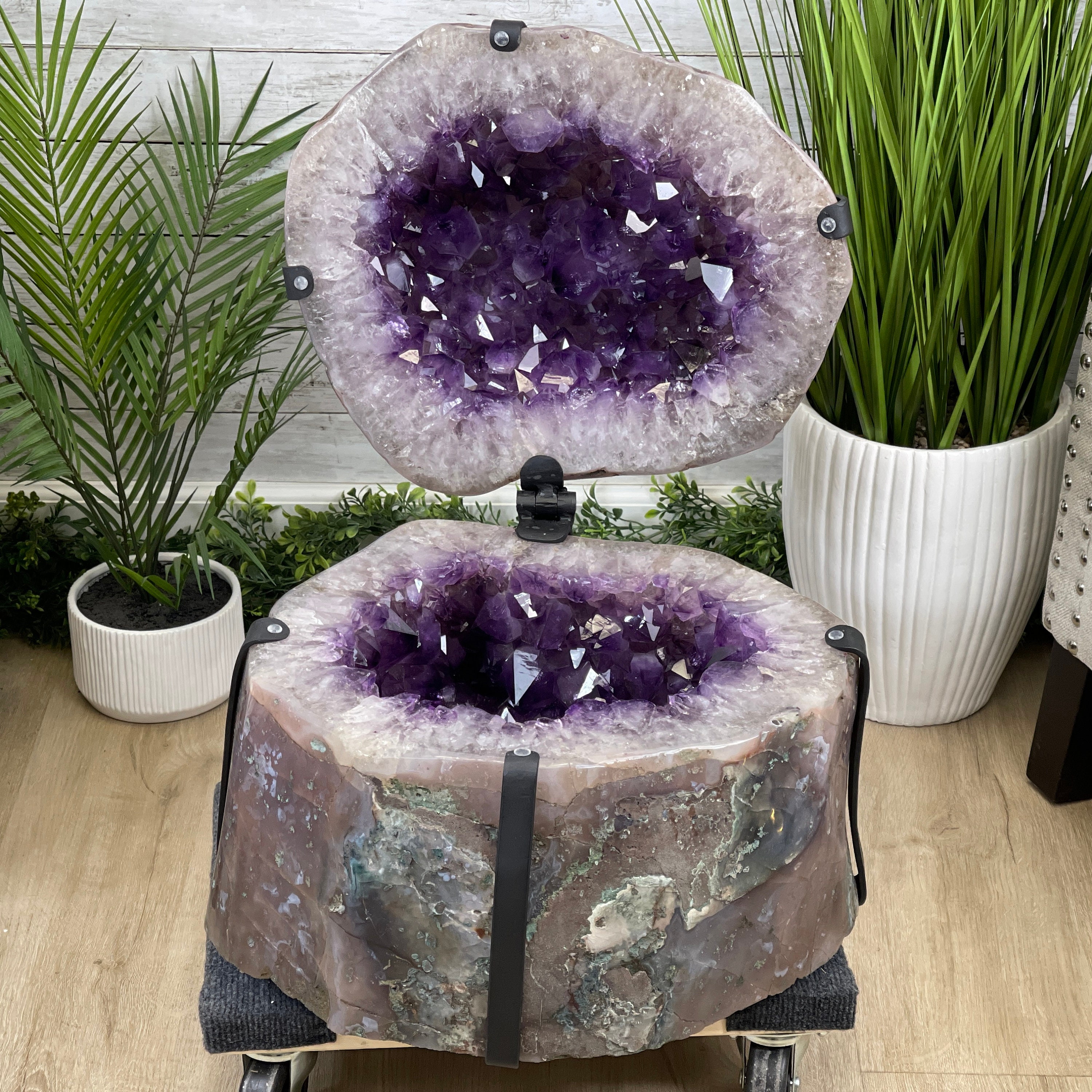 【2個セット】TLB  リベコ フロアクッション amethyst Super Quality Polished Amethyst 