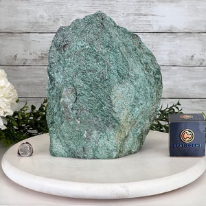 Pierre brute de forme libre fuchsite, 19,4 livres et 10,5 pouces de haut #3302FS-001