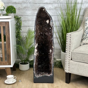Extra Quality Brazilian Amethyst Cathedral, 128.5 lbs & 37.2&quot; Tall, Model #5601-1225 by Brazil Gems