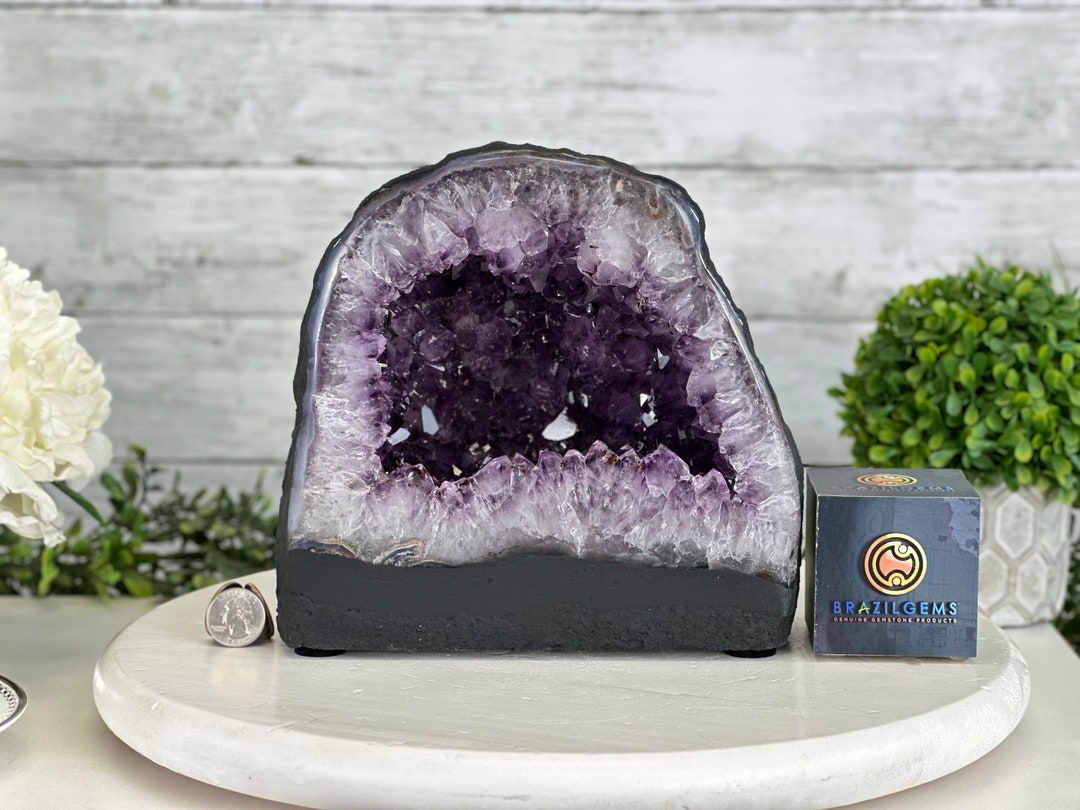 高品質のブラジル産アメジスト カテドラル、12.8 ポンド、高さ 8.1