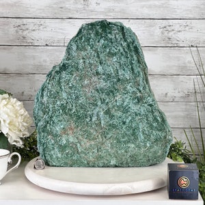 Pierre gemme brute de forme libre fuchsite, 48,5 livres et 14 pouces de hauteur #3302FS-002