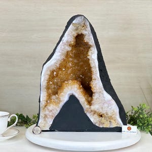 Extra Quality Citrine Cathedral, 35.6 lbs & 14.9&quot; Tall #5603-0393 by Brazil Gems®