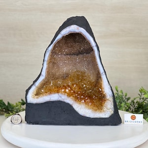 Extra Quality Citrine Cathedral, 15.7 lbs & 10.9&quot; Tall #5603-0373 by Brazil Gems®