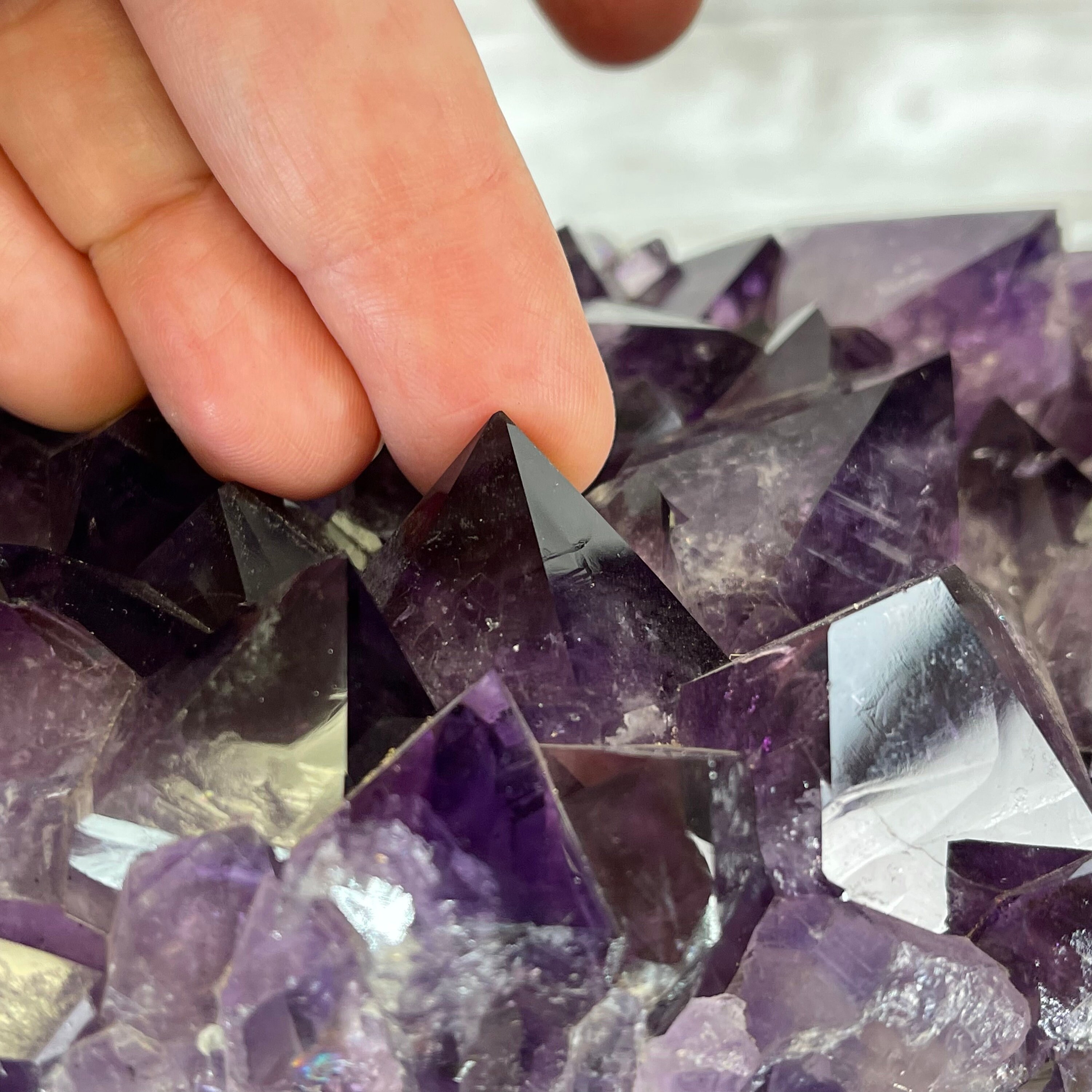 NUTSOUTDOOR BRIESTA amethyst ブリエスタ アメジスト Super Quality Brazilian Amethyst Slice/ring on a Tall