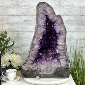 Extra Plus Quality Polished Brazilian Amethyst Cathedral, 114.2 lbs & 23&quot; tall Model #5602-0166 by Brazil Gems