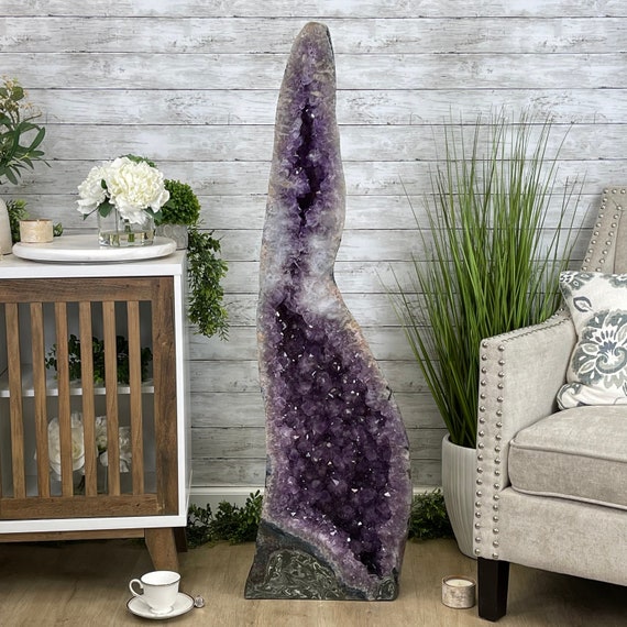 Large Extra Plus Quality Polished Brazilian Amethyst Cathedral