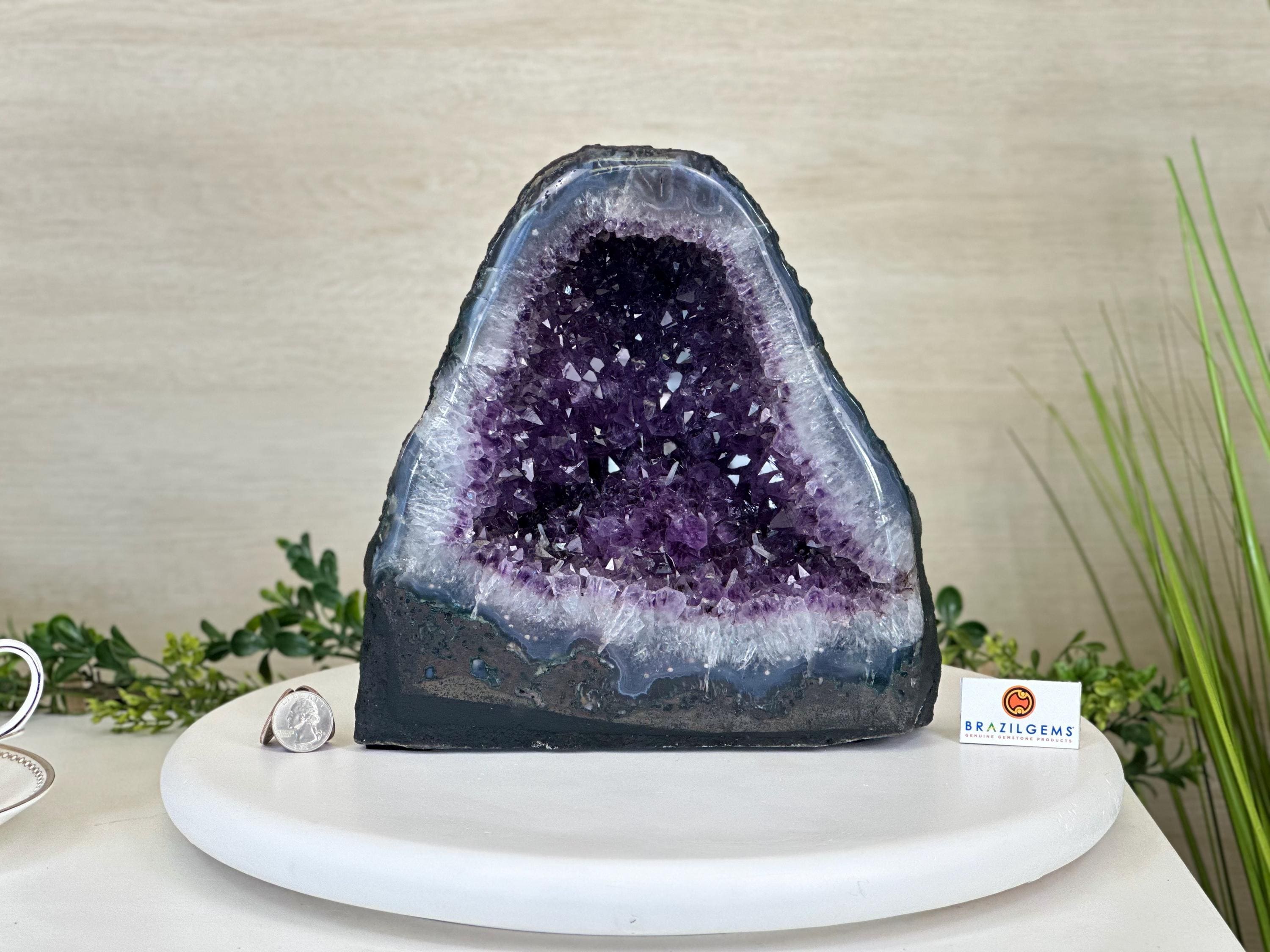 ブラジル産アメジストカテドラル（特級品質）、重さ18.1ポンド、高さ
