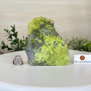 Polished Freeform Serpentine Gemstone, 3.2 lbs & 5” Tall #3303SE-001 by Brazil Gems®