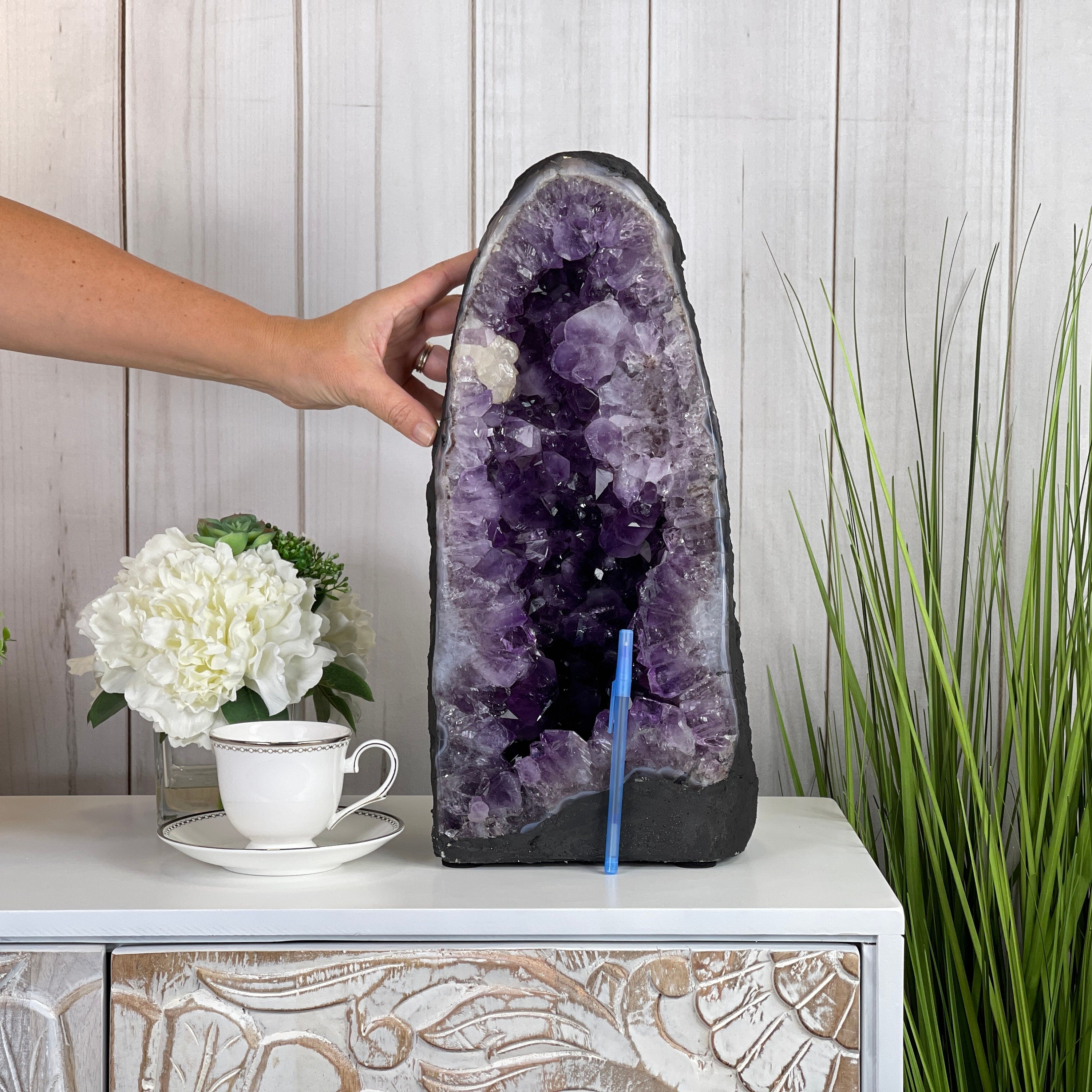❀❀❀LV❀❀❀ G1462 エレスチャルアメジスト Amethyst Elestial Cluster | Gem & I Crystals – Fred Segal Home