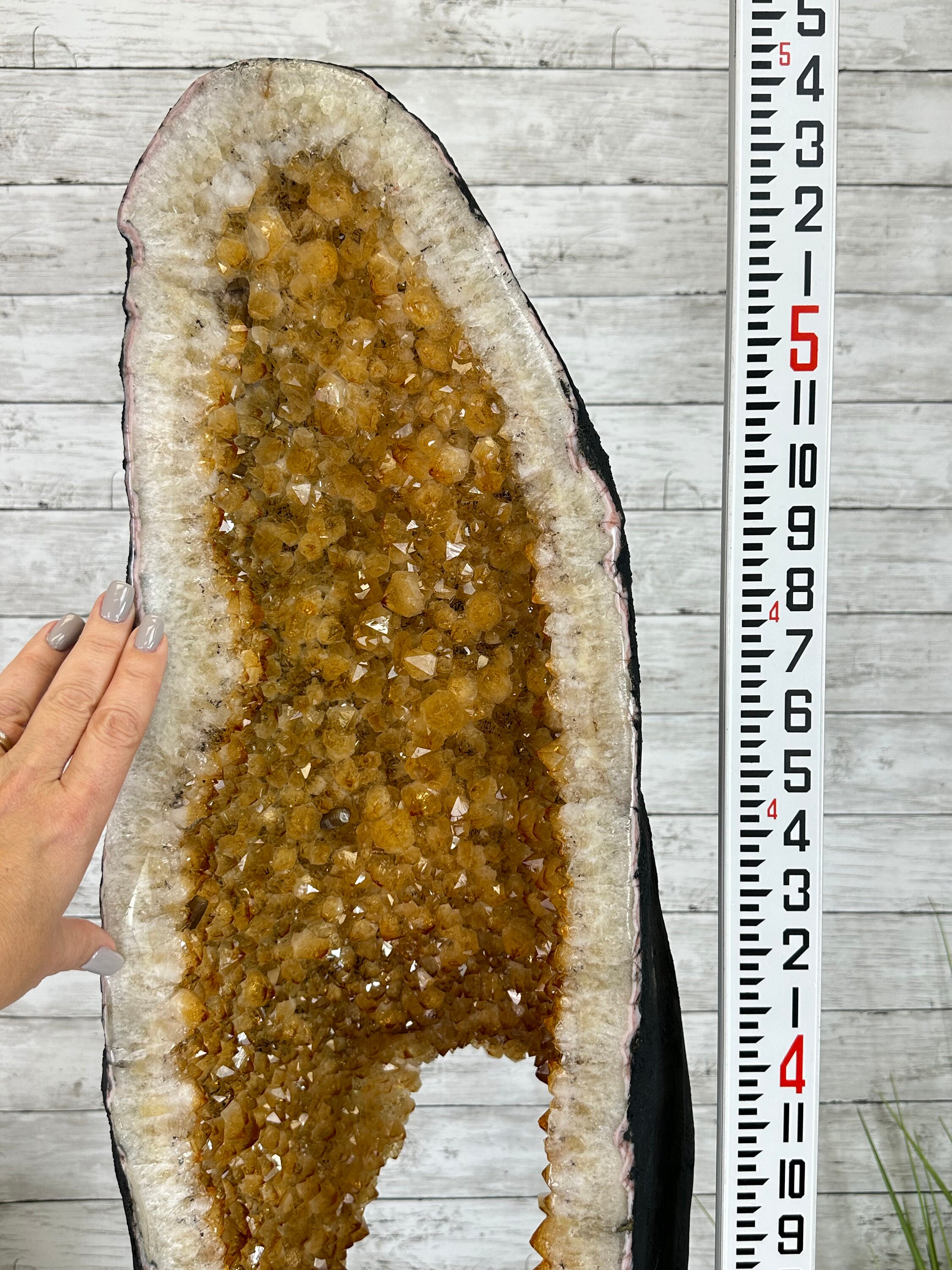 3,85 carats de citrine ovale allongée : jaune mandarine du Brésil - France