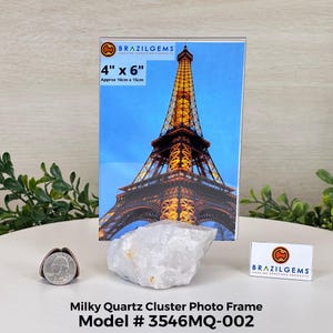 Mjölkkvartskluster 10x15 cm fotoramar, modell # 3546MQ av Brazil Gems®