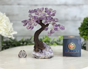 高さ 6 インチのピンク アゲート ハンドメイド ワイヤー ジェム ツリー