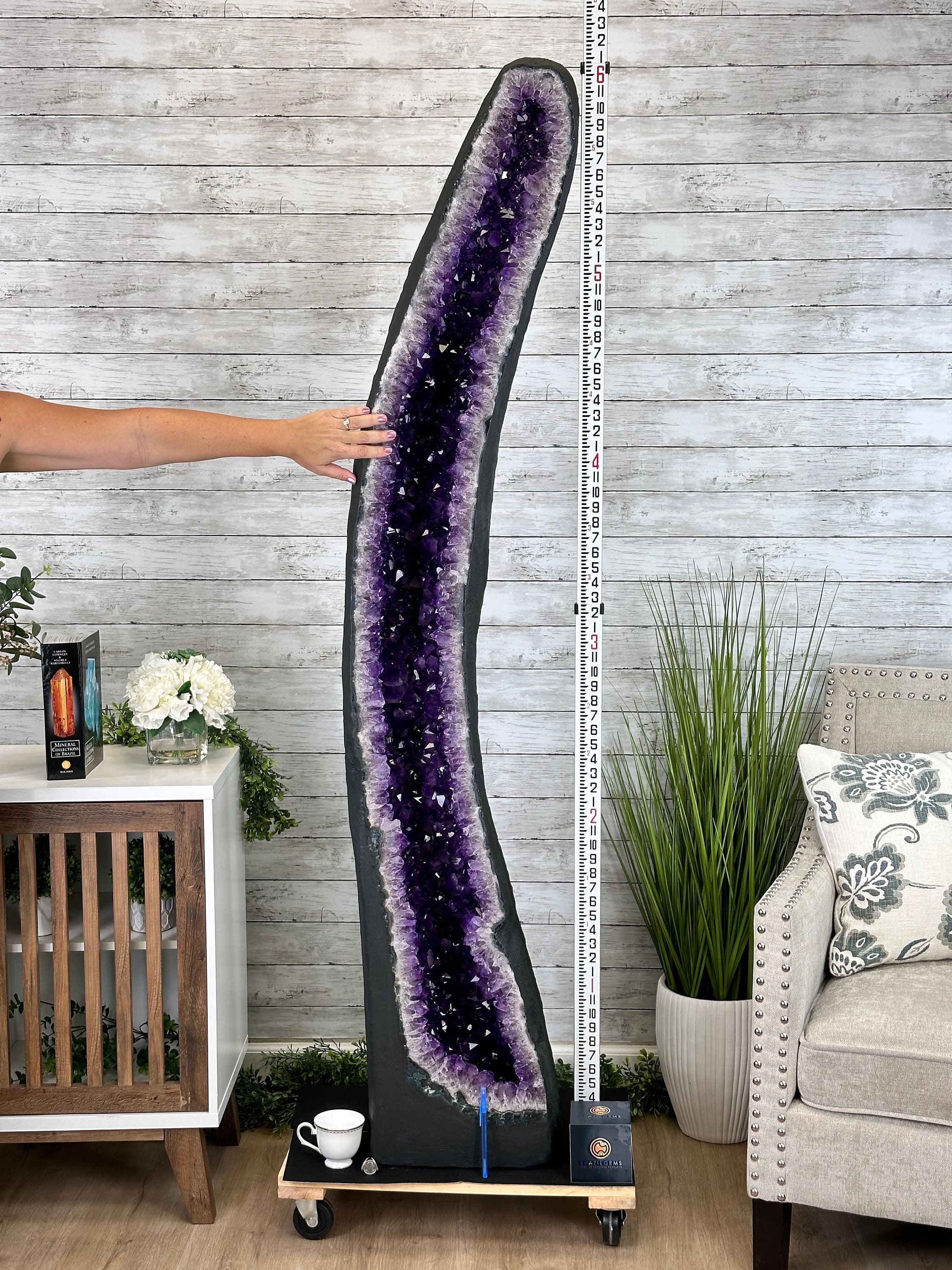 Super Quality Brazilian Amethyst Cathedral, 388 Lbs & 72 Tall 5601