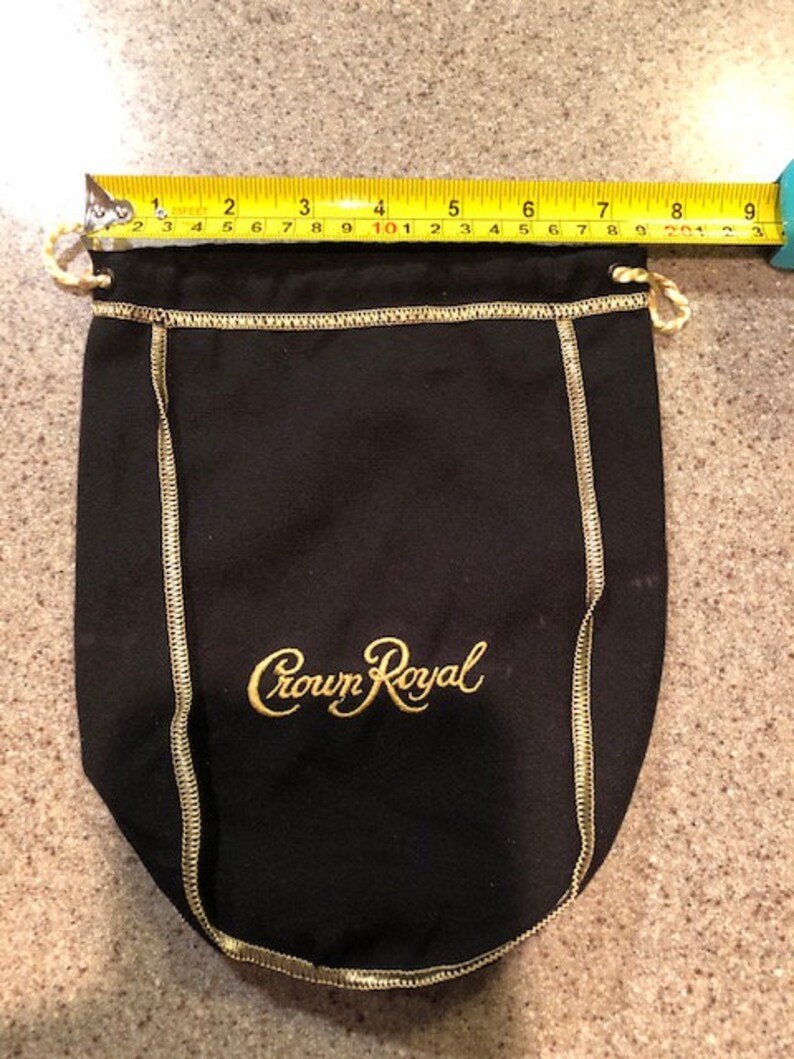 Crown Royal Bags Black Medium lot of 8 Jewelry & Beauty Fabric