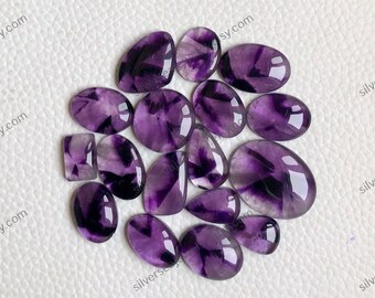 Lote al por mayor de cabujones de amatista trapiche natural, formas y tamaños variados, hermosa amatista trapiche para joyería y artesanía.