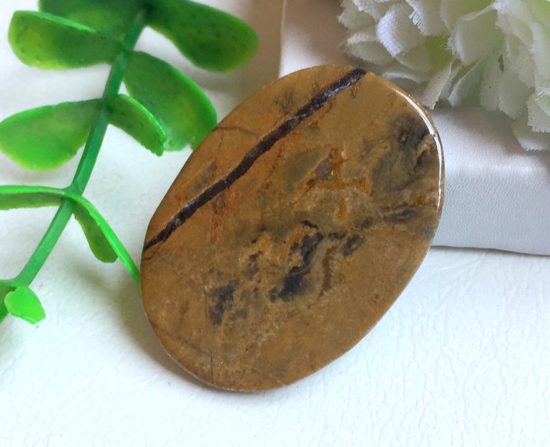 Natural Lion Skin Jasper Cabochon Beautiful Lion Skin Jasper Gemstone For Jewellery Gemstone Making 35x25x4 mm 60070