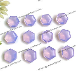 Lavender Quartz Faceted Gemstone, 10mm Hexagon Shape 10pcs Lot Lavender Quartz Loose Gemstone For Jewelry Making, Pink & Purple Color
