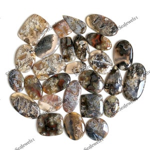 Lote de atacado de cabochões de ágata turca, formatos e tamanhos variados, pedras semipreciosas naturais para fabricação de joias, pedras preciosas curativas