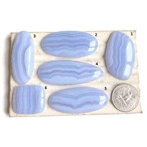 Blauer Spitze Achat Cabochon, Schöner Spitze Achat Edelstein für die Schmuckherstellung, handgemachter Cabochon, Draht gewickelter Anhänger LOT-37