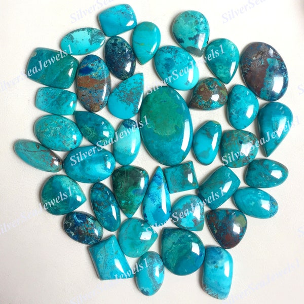 Natural Shattuckite Cabochon Wholesale Lot, Mix Shapes and Size Shattuckite Cabochon for jewelry and craft making