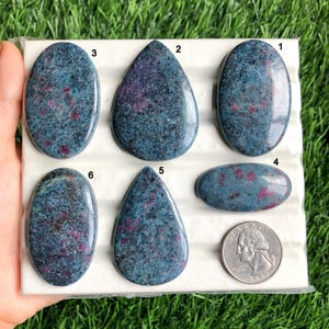 Cabujón de cianita rubí, piedra preciosa de cianita rubí natural para joyería y anillos, cabujón pulido a mano, regalo para ella, lote 275