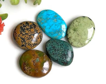 Turquoise Mix Shape Cabochon, 15-18mm Approx 5 Pcs Lot For Jewelry Making, Designer Turquoise Artisan Jewelry 69900