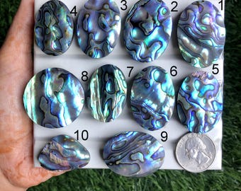 Abalone Shell Cabochon, Loose Gemstone For Jewelry and Gemstone Making, Natural & Beautiful Cabochons Loose Gemstone LOT-704