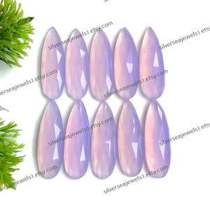 Lavender Quartz Rose Cut Gemstone, 10x30mm Pear Shape Faceted Lavender Quartz 10Pcs Lot Gemstone For Jewelry, Crystal Quartz Jewelry Making
