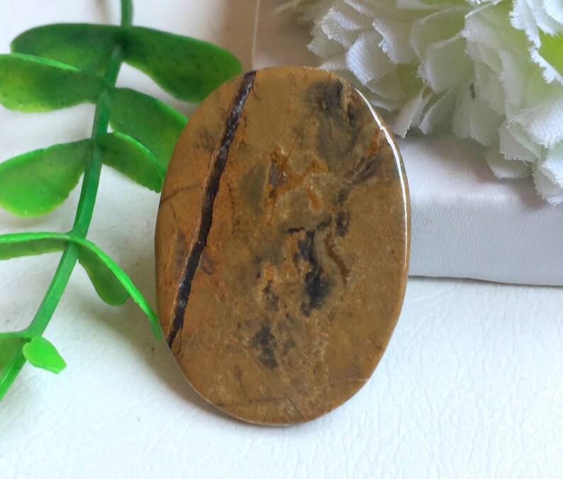 Natural Lion Skin Jasper Cabochon Beautiful Lion Skin Jasper Gemstone For Jewellery Gemstone Making 35x25x4 mm 60070
