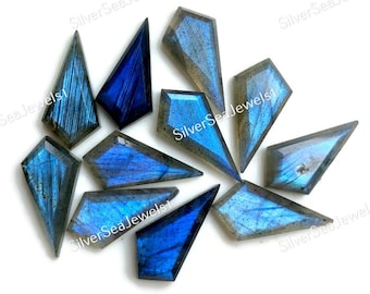 Blue Labradorite Kite Shape Gemstone 10x20mm, Calibrated Kite/ Tie Shape 10 Pcs Lot For Jewelry Making, Labradorite For Handmade Jewelry