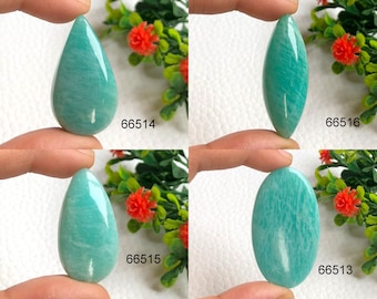 Amazonite Gemstone Cabochon, Natural Semi Precious Gemstone, For Jewelry Making Amazonite Handmade Cabochon Pendants Gift For Mother's Day