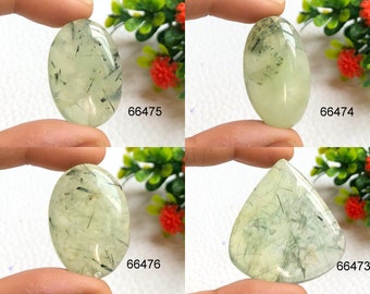 Prehnite Cabochon, Healing Gemstone For Jewelry Making, Handmade Cabochon, Gift For Her