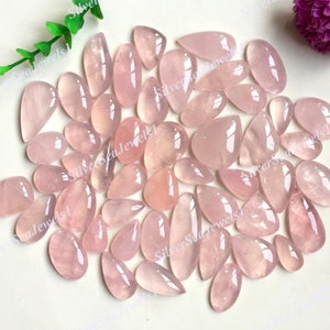Lote atacado de cabochão de quartzo rosa de alta qualidade, cabochão de quartzo rosa para fabricação de joias