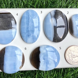 Blue Opal Gemstone Cabochon, Natural Semi Precious Gemstone, For Jewelry Making Handmade Cabochon, Wire Wrapped Pendant lot-128