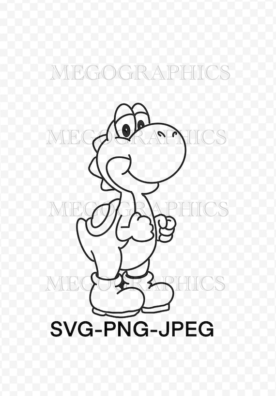 Yoshi Super Mario Brothers Digital Download SVG PNG | Etsy