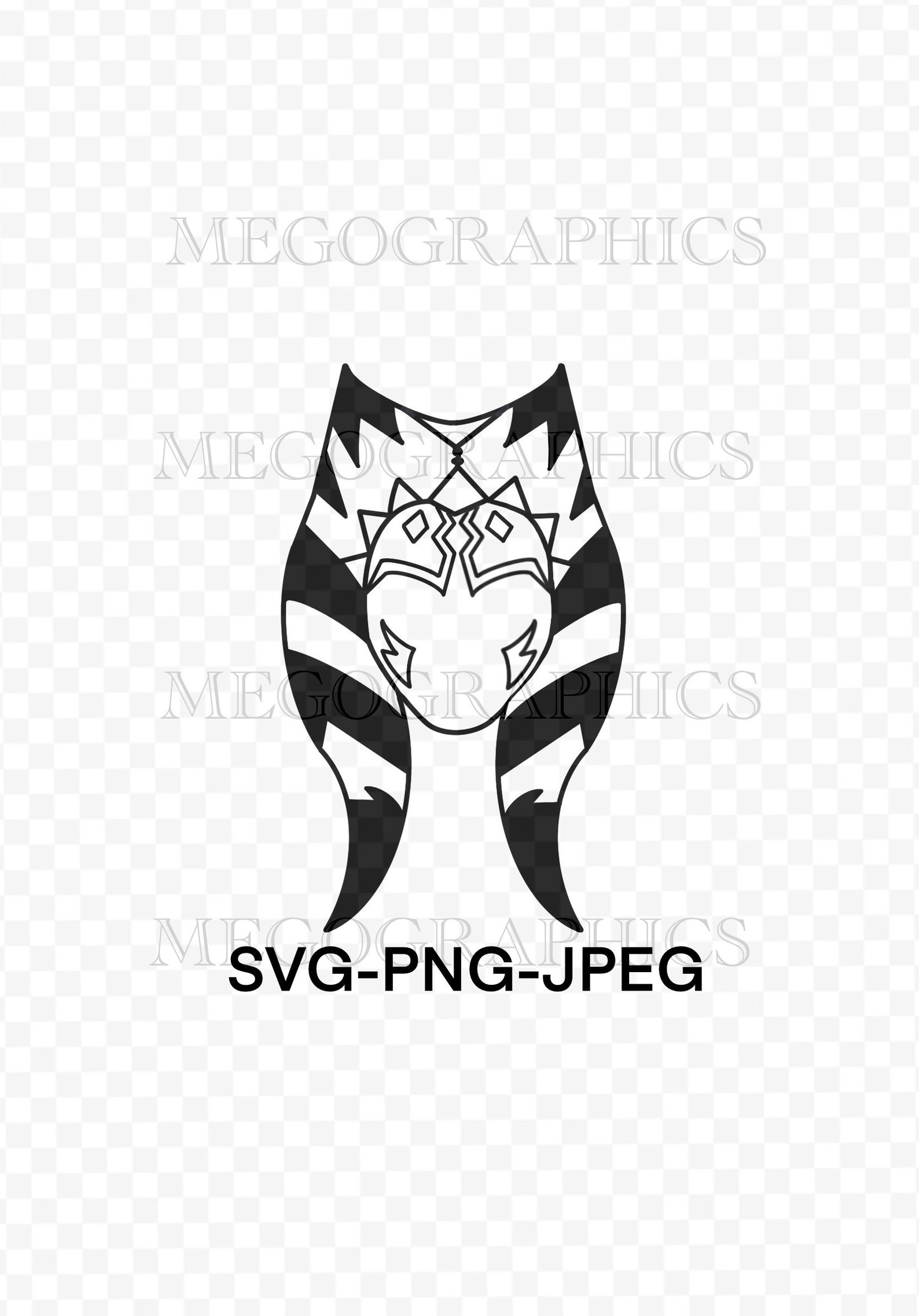 Ahsoka Tano Minimalist Digital Download SVG PNG JPEG Etsy UK