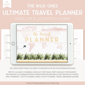 The Ultimate Digital Travel Planner | GoodNotes Planner, iPad Planner, Tablet Planner, GoodNotes Template