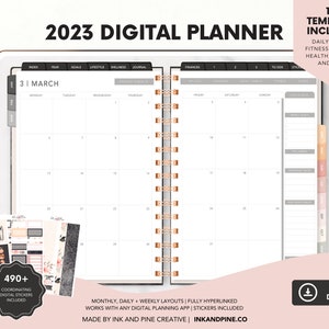 2023 Weekly + Daily Digital Planner with Tabs | Goodnotes Planner | Ipad Planner | Digital Download | Coiled Planner | Life Planner